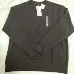 【新品】ユニクロ　ソフトニットフリースクルーネックT ブラウン　M
