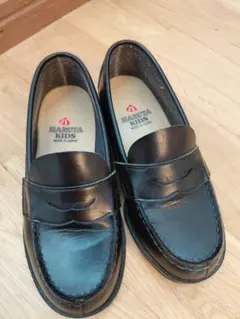 HARUTA KIDS ブラックローファー19センチ