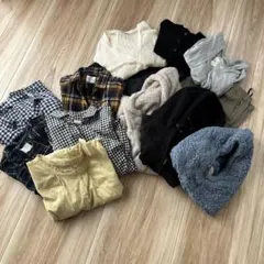 レディース長袖カーディガン、長袖シャツ、ボトムス今だけ15点 セット