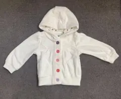 BabyGap フード付きカーディガン ホワイト