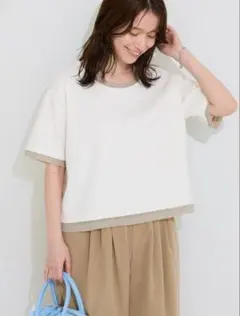 新品Green Parks チュールレイヤードボックスプルオーバー　半袖Tシャツのサムネイル