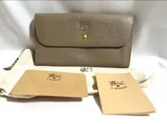 IL BISONTE新品イルビゾンテ長財布イタリア製ロングウォレットレザーグレー