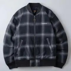 【BLUCO】BOMBER JACKET　BLACK/BROWN XLサイズ