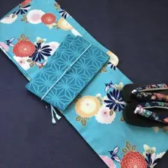 ★江戸鮮花柄★水芭蕉青柄★トールサイズL★165cm～175cmサイズ浴衣 新品 ☆江戸鮮花柄☆水芭蕉青柄☆トールサイズL☆165cm～175cmサイズ浴衣