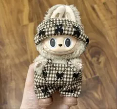 【セール】ラブブチェック柄ぬいぐるみコスチューム （ブラウン）