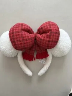 ディズニー 2017 カチューシャ 赤いチェック柄