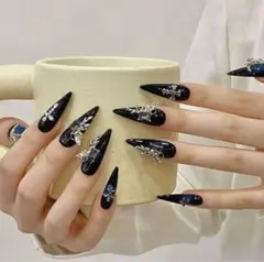 ネイルチップオーダー現品 韓国 量産型ネイル 地雷系 y2k サブカル 天使界隈