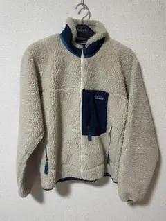 patagonia フリースジャケット XS ベージュ・ネイビー