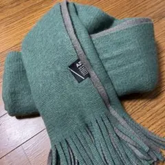 AZUL グリーン マフラー フリンジ付き