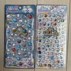 新品　ぷくぷくあわわちゃん　ジュエルプチドロップ　プチドロップステッカー2点