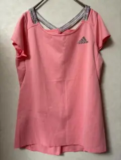 #3867 adidas ピンク 半袖Tシャツ Lサイズ トレーニング