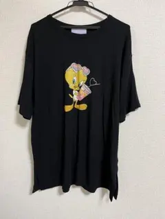 Rady Tweety　トゥイーティー　オーバーサイズ Tシャツ　黒　鳥　レディのサムネイル