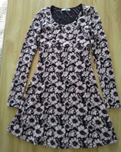 ワンピース 韓国 ピンク ブラック S