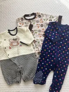 冬用まとめ売り　ロンパース　カバーオール　70 ユニクロ　フリース