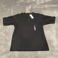 未使用タグ付　ユニクロ ドライワッフルヘンリーネックTシャツ L