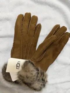 UGG シープスキン グローブ 手袋 ブラウン Sサイズ