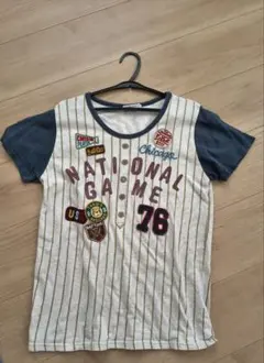 Rough 半袖Tシャツ ワッペン　野球　ベースボール　ユニフォーム　Fサイズのサムネイル