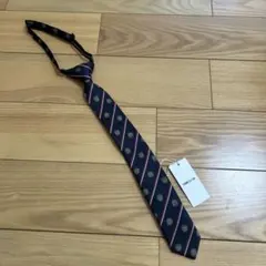 新品未使用☆コムサイズム　紺色　ロイヤルクレスト柄ネクタイLL
