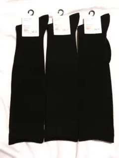 ヒートテック ハイソックス ユニクロ ３足 黒 メンズ 25〜27cm 美品