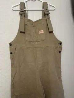 ベージュ コーデュロイ サロペット XL