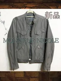 希少/美品 希少カラー ムッシュニコル ライダース ジャケット 48サイズ L 2025年最新】MONSIEUR NICOLE メンズ レザージャケット
