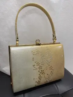 和装バッグ フォーマル 桜 金彩 金色 和装小物 【中古】