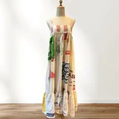 極美品 mori market ECOBAGリメイクロングワンピース - メルカリ
