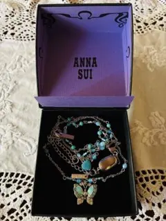 ANNA SUI 蝶モチーフ ネックレス 2本セット