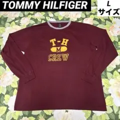 美品【値下げOK】TOMMY HILFIGER ロングTシャツ L バーガンディ