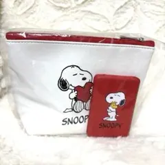 ☆スヌーピーポーチ&ミラー セット　SNOOPY ＊非売品