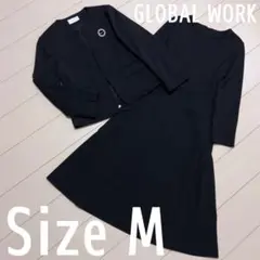 ☆GLOBAL WORK☆【美品】ブラックワンピーススーツ フォーマル　礼服喪服