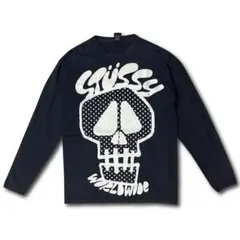 Stüssy スカルプリント Tシャツ Lサイズ ブラック