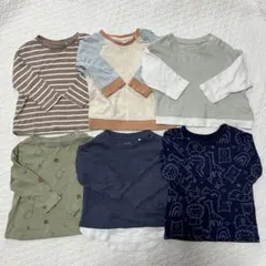 長袖Tシャツ 70〜80cm 6着セット