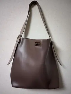 Gianni notaro ブラウン トートバッグ ポーチ付き