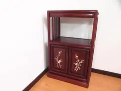 府中家具 茶箪笥 和箪笥 キャビネット 食器棚 飾り棚 天然木 幅120cm