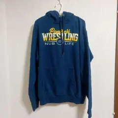 美品✨パンターズレスリング フード付きパーカー ネイビー【M】