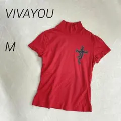 VIVAYOU ハイネックTシャツ　クロス　コットン　 半袖　Y2K 日本製のサムネイル