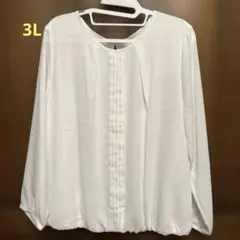 RHYME ホワイト 長袖 トップス　3Lのサムネイル