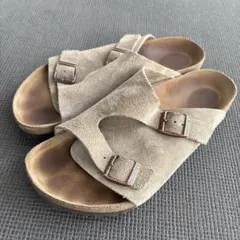 極美品【BIRKEN STOCK】チューリッヒ/ナロー幅/トープ スエード 幅狭 