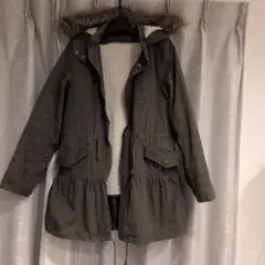 アルシーブ　カーキ ファー付きモッズコート