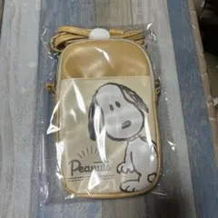 スヌーピー スマホショルダー ベージュ