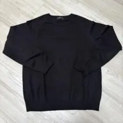 【最終値下げ・即発送】コムサイズム　クルーネック カラー プルオーバーブラック