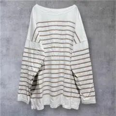 【アーバンリサーチドアーズ】ボーダーカットソー　（サイズOne）　コットン