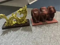 ドラゴンと猿の置物セット　日光