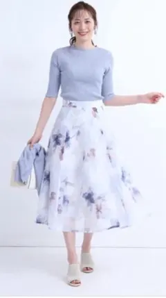 Rirandtureリランドチュール　タイダイ　フラワー　プリント　スカート　花のサムネイル