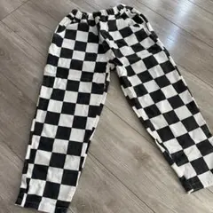 キッズ 130cm チェック柄コーデュロイパンツ