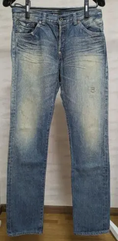 ジョンブル　ウォッシャブル　ダメージ加工デニム