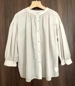 ナノユニバース　七分袖ブラウス