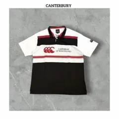 CANTERBURY カンタベリー 刺繍ロゴ 配色 ボーダー ラガーシャツ XLのサムネイル