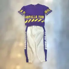 ダンス衣装 セットアップ パープル ホワイト